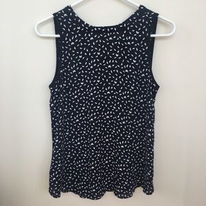 LOFT Navy Petal Top